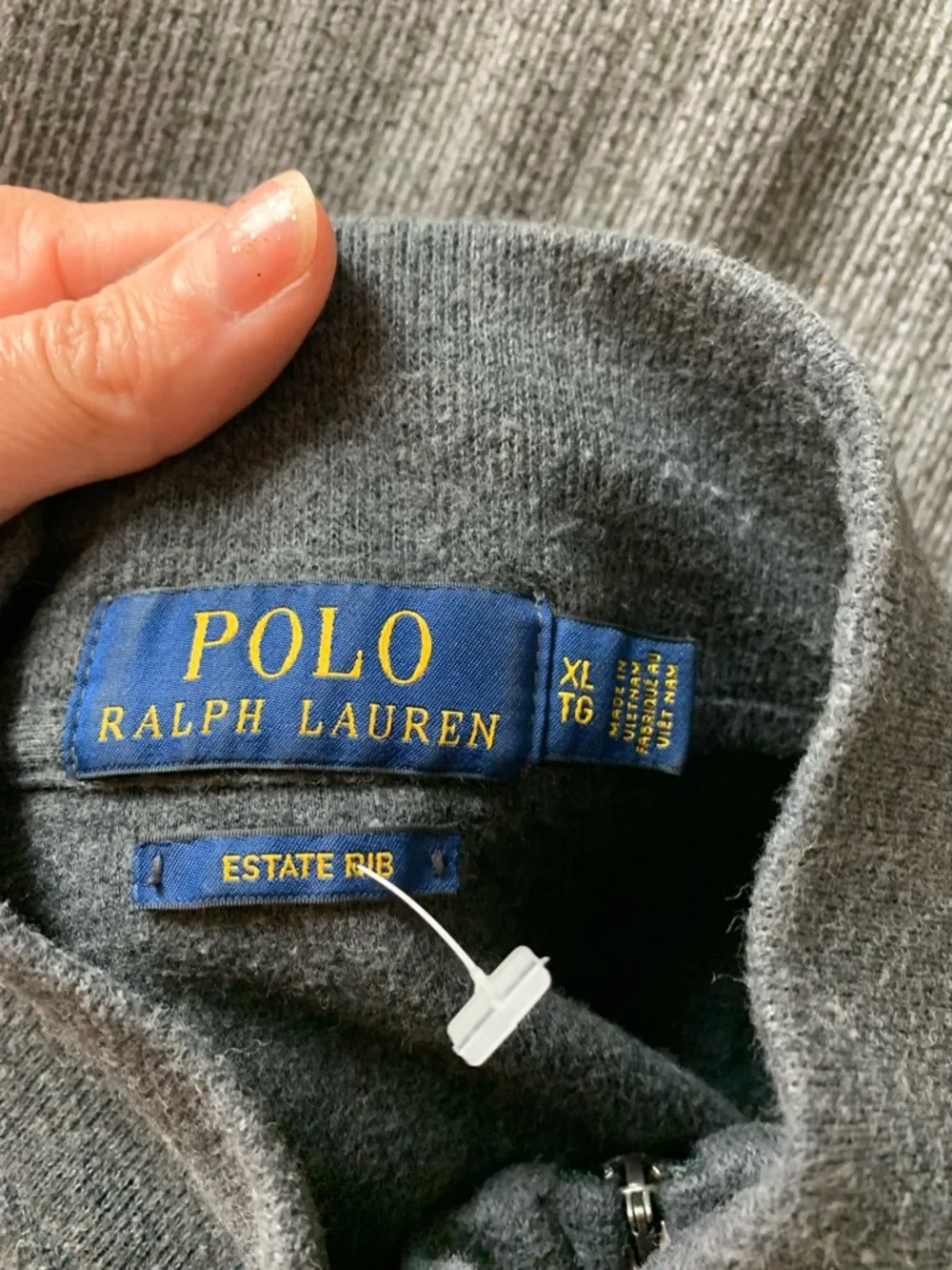 Polo Ralph Lauren Quater Zip Sweatshirt Top Grey Extra Large